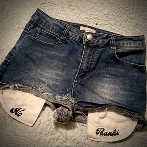 GB “no thanks” cut off shorts!